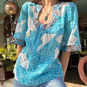 Trina Turk Cotton & Silk Blouse